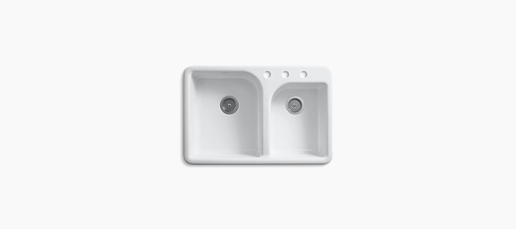 K-5948-3 | Efficiency Top-Mount Kitchen Sink with Three Faucet 